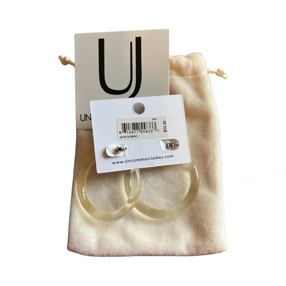 UNCOMMON‎ JAMES Kristin Cavallari Clear Hoop Earrings nwt